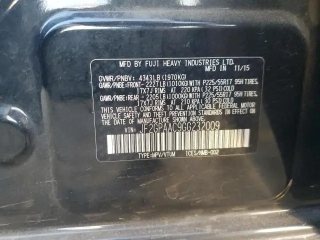 2016 SUBARU CROSSTREK