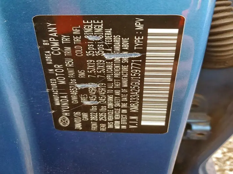 2016 HYUNDAI TUCSON LIMITED  