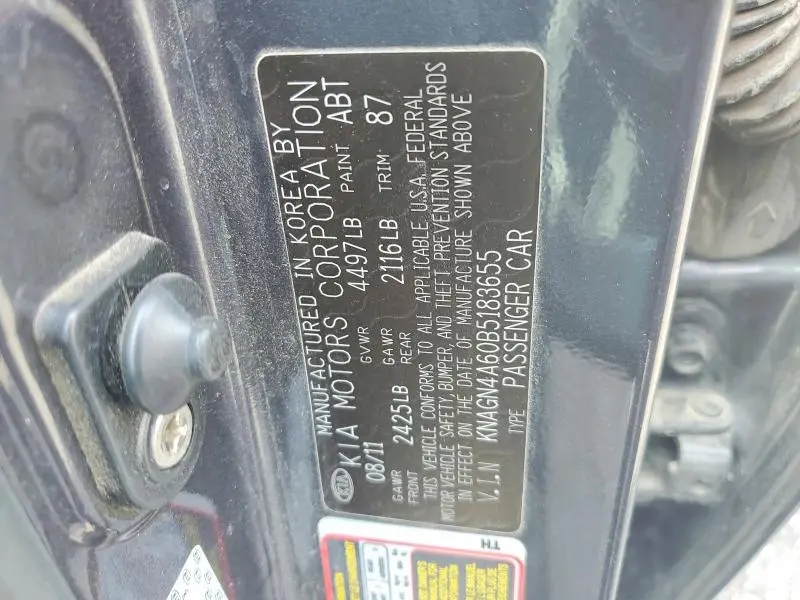 2011 KIA OPTIMA EX TURBO  