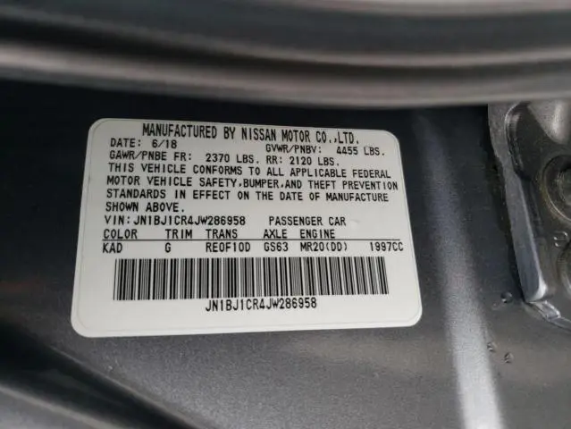 2018 NISSAN ROGUE SPORT S  
