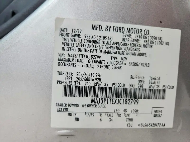 2018 FORD ECOSPORT SE  