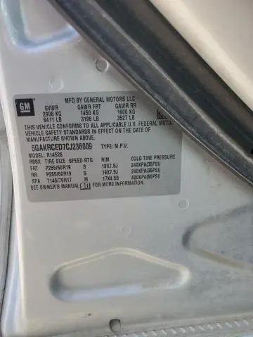 2012 BUICK ENCLAVE