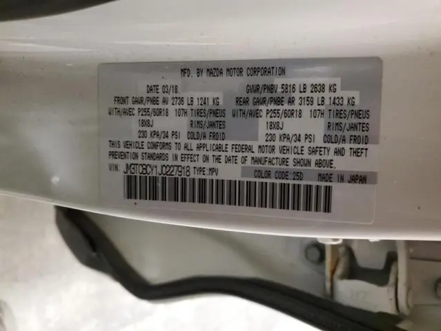 2018 MAZDA CX-9 TOURING  