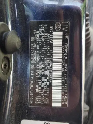 2013 TOYOTA COROLLA BASE  