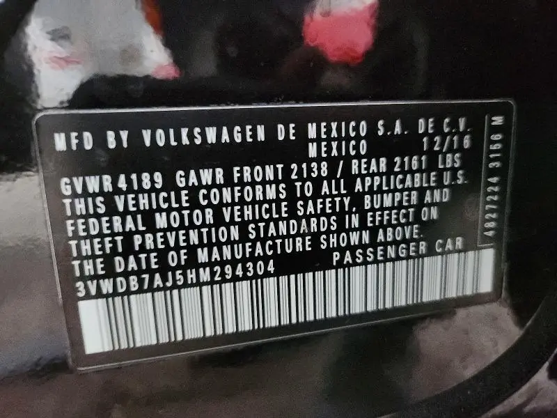 2017 VOLKSWAGEN JETTA SE  