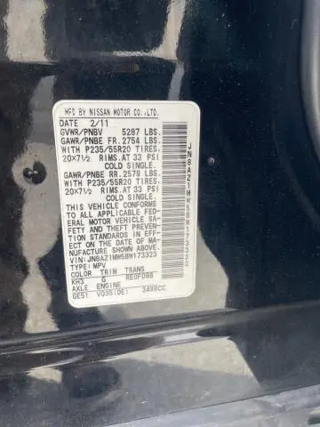 2011 NISSAN MURANO S  