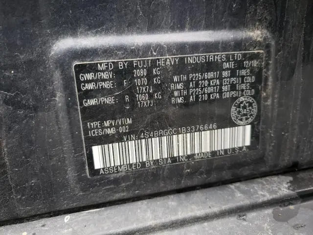 2011 SUBARU OUTBACK 2.5I PREMIUM  