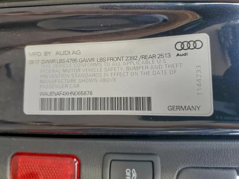 2017 AUDI A4 PREMIUM PLUS  