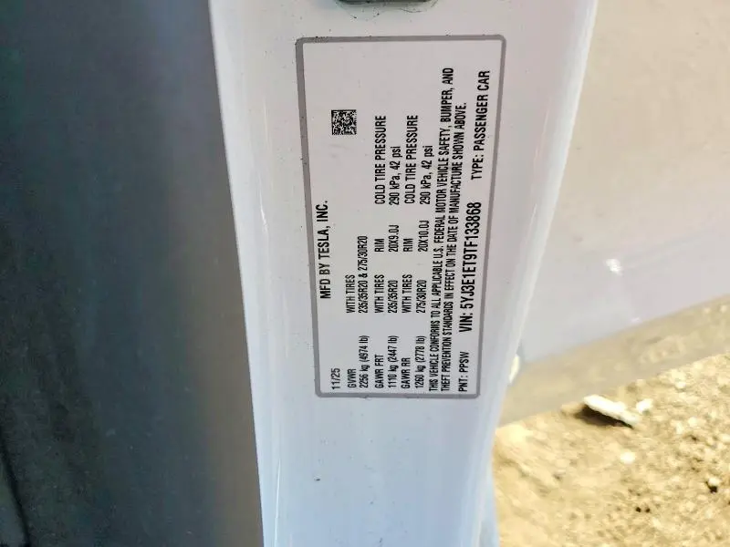 2026 TESLA MODEL 3   