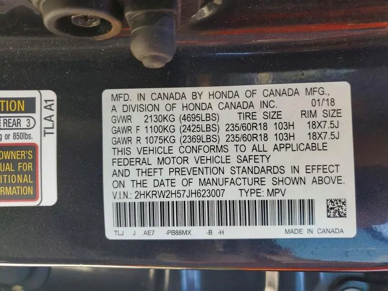 2018 HONDA CR-V EX  