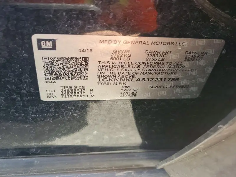 2018 GMC ACADIA SLE  