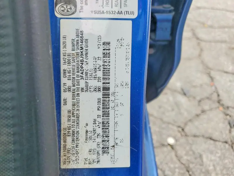 2019 FORD FIESTA SE  