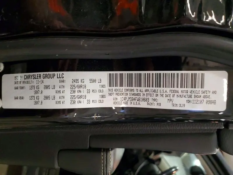 2015 JEEP CHEROKEE LIMITED  