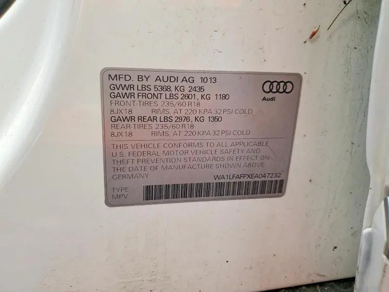 2014 AUDI Q5 PREMIUM PLUS  
