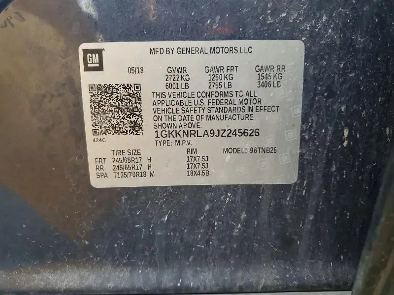 2018 GMC ACADIA SLE  