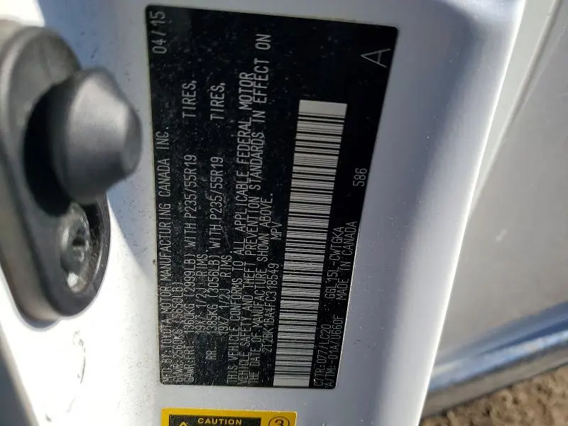 2015 LEXUS RX 350 BASE  