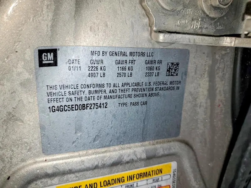 2011 BUICK LACROSSE CXL  