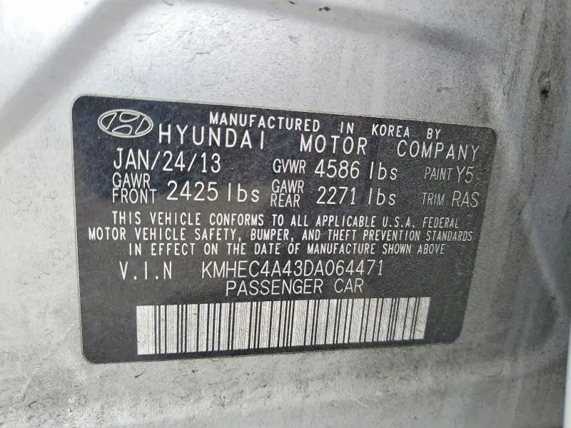 2013 HYUNDAI SONATA HYBRID  