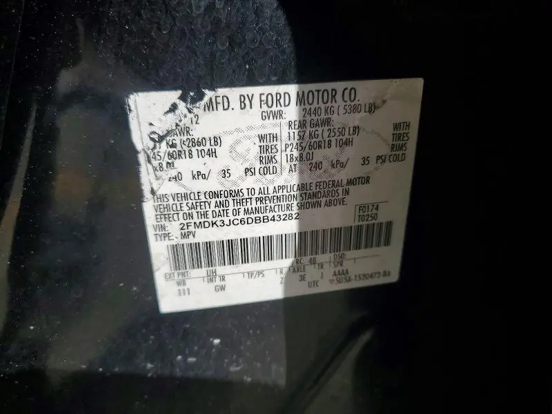 2013 FORD EDGE SEL  