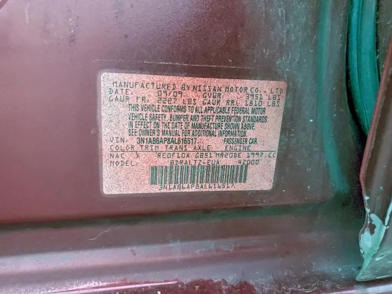 2010 NISSAN SENTRA 2.0  