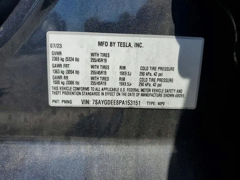 2023 TESLA MODEL Y   
