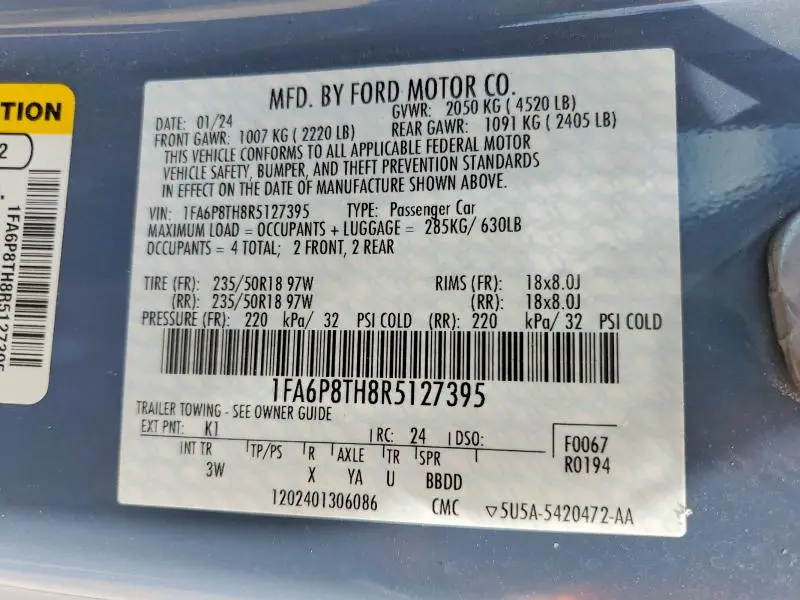 2024 FORD MUSTANG   