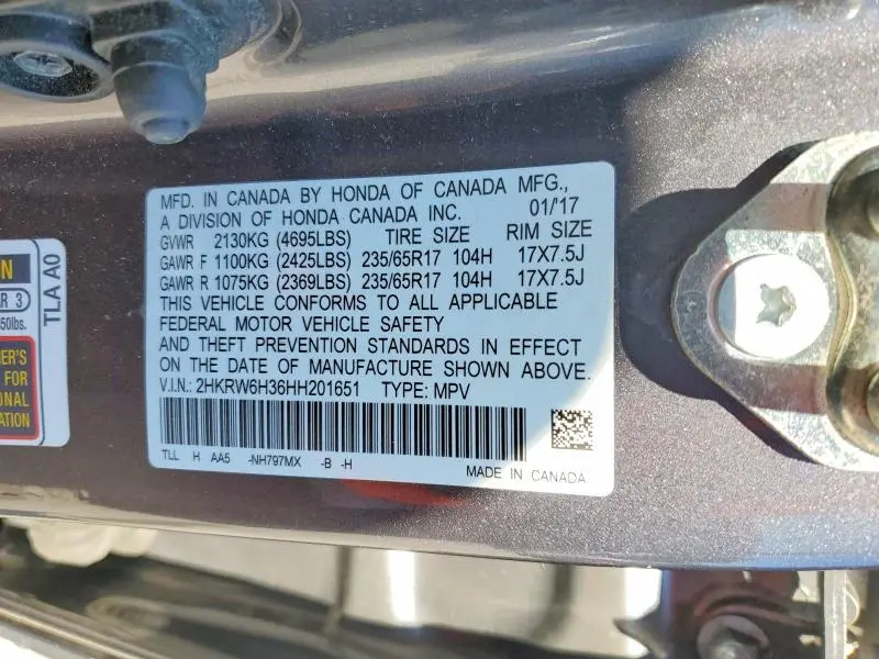 2017 HONDA CR-V LX  