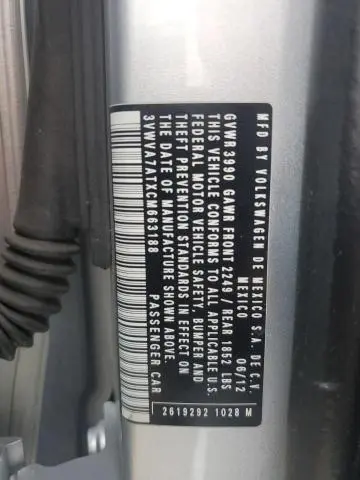 2012 VOLKSWAGEN BEETLE TURBO  