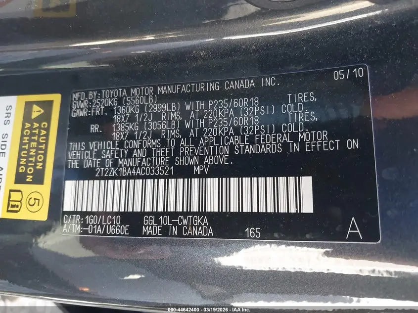 2010 LEXUS RX 350  