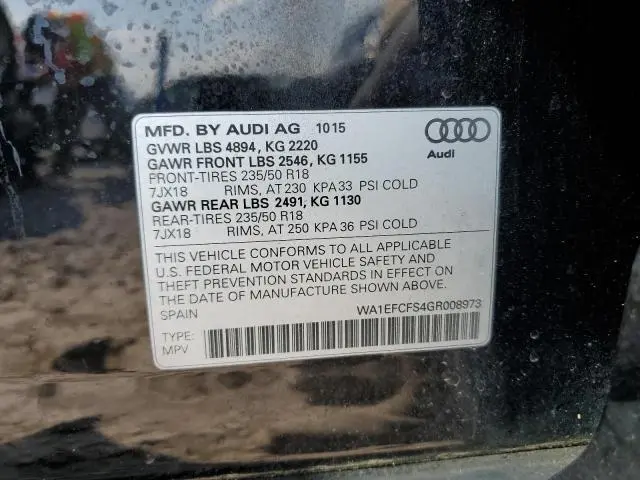 2016 AUDI Q3 PREMIUM PLUS  