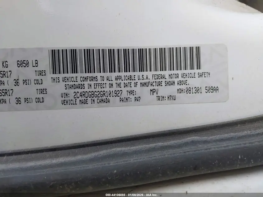 2016 DODGE GRAND CARAVAN SE