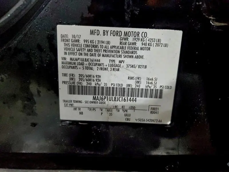 2018 FORD ECOSPORT SE  