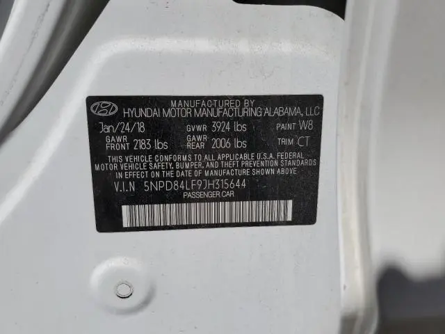 2018 HYUNDAI ELANTRA SEL