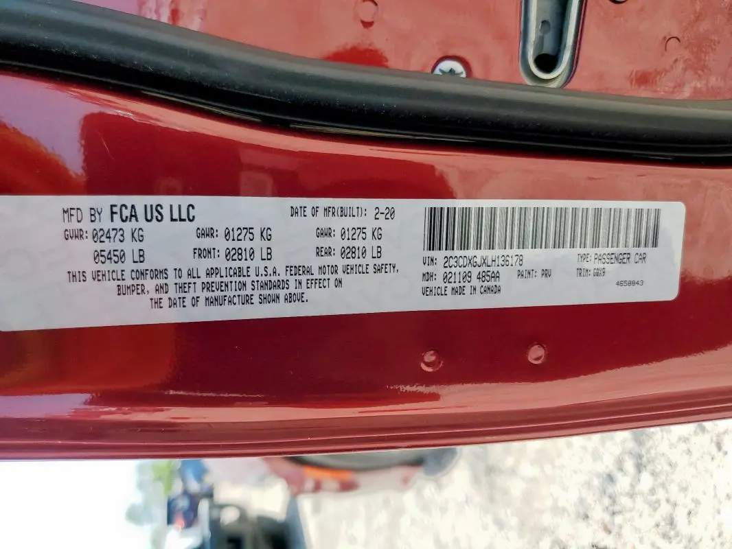 2020 DODGE CHARGER SCAT PACK  