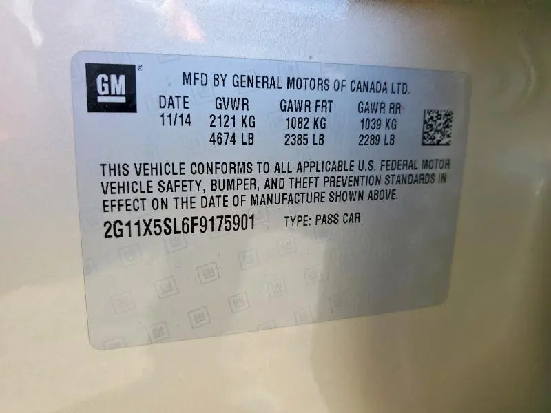 2015 CHEVROLET IMPALA LS  