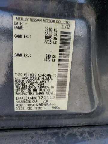 2013 NISSAN ALTIMA 2.5  