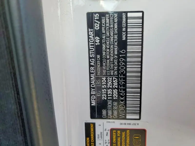 2015 MERCEDES-BENZ E 400  