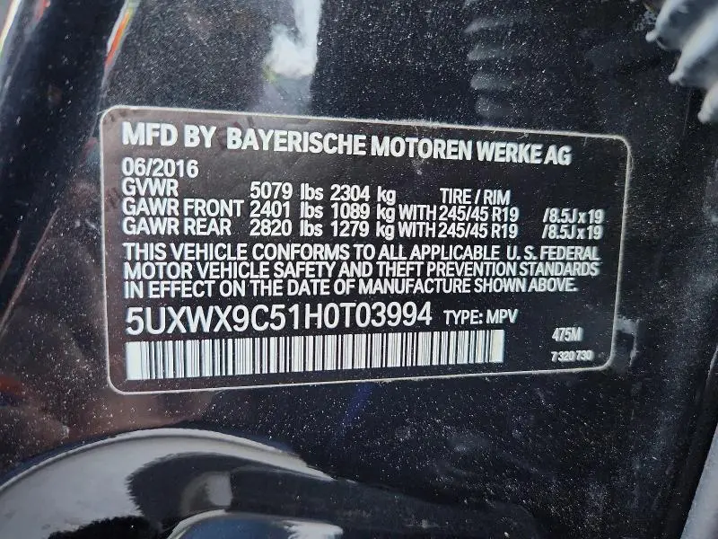 2017 BMW X3 XDRIVE28I  