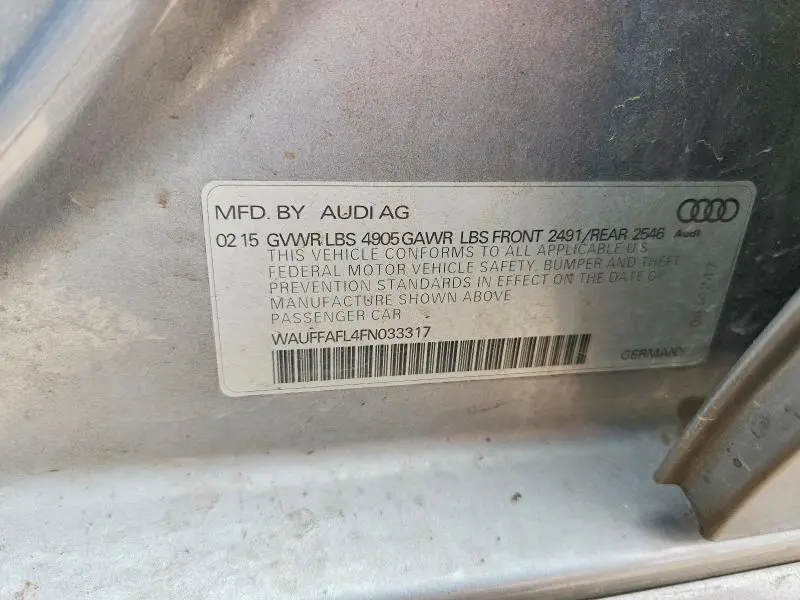 2015 AUDI A4 PREMIUM PLUS  