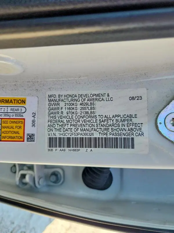 2023 HONDA ACCORD HYBRID SPORT  