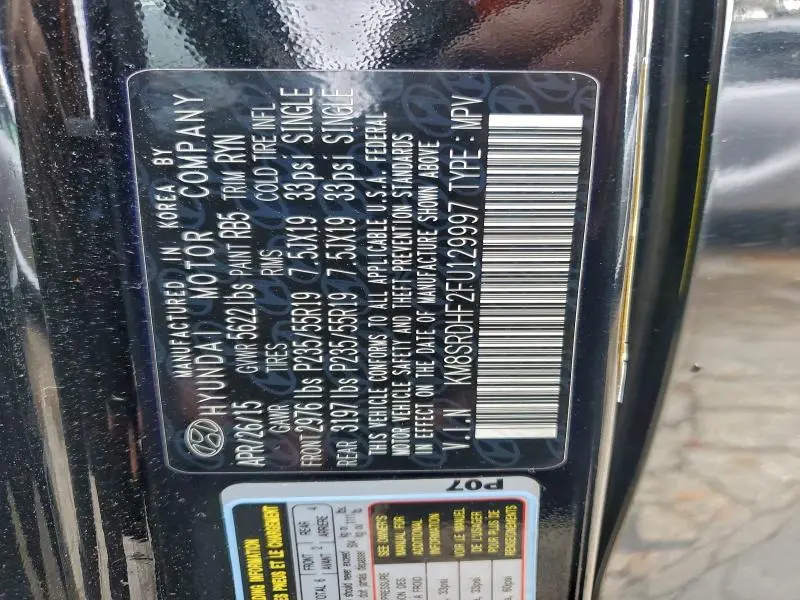 2015 HYUNDAI SANTA FE GLS  