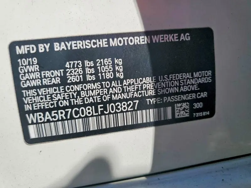2020 BMW 330XI   