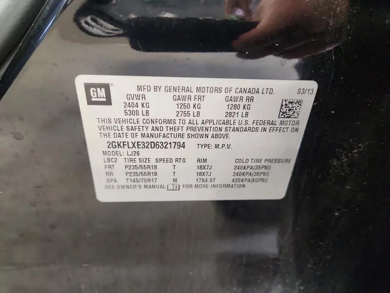 2013 GMC TERRAIN SLT  