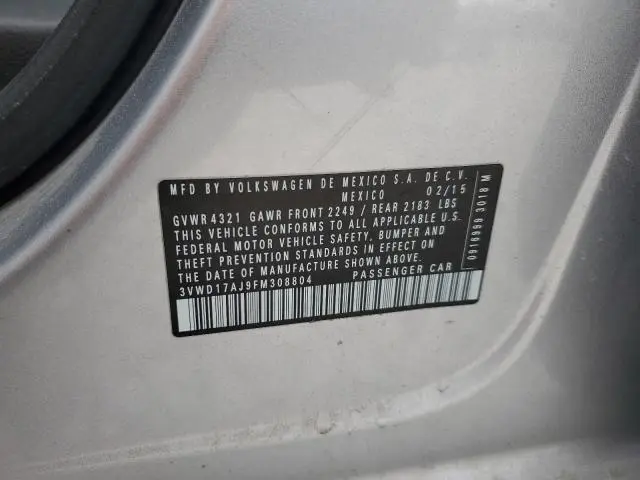 2015 VOLKSWAGEN JETTA SE  