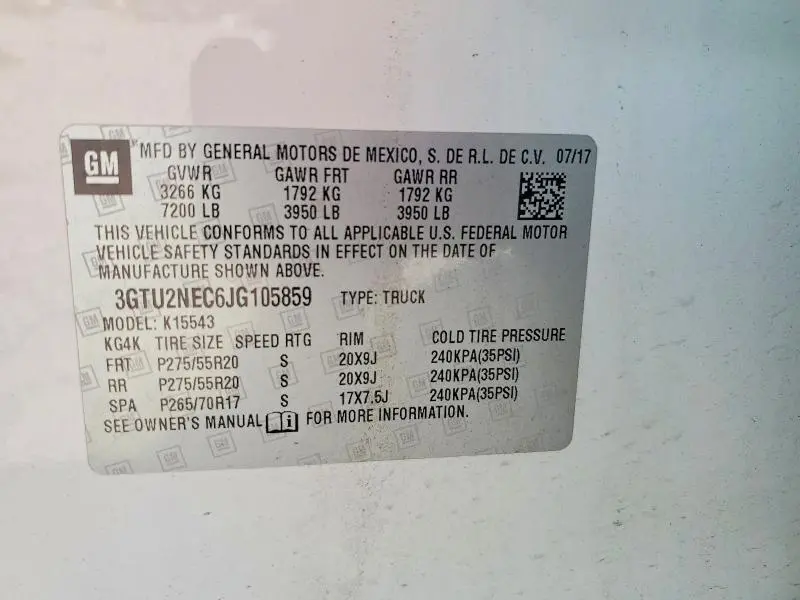 2018 GMC SIERRA K1500 SLT  