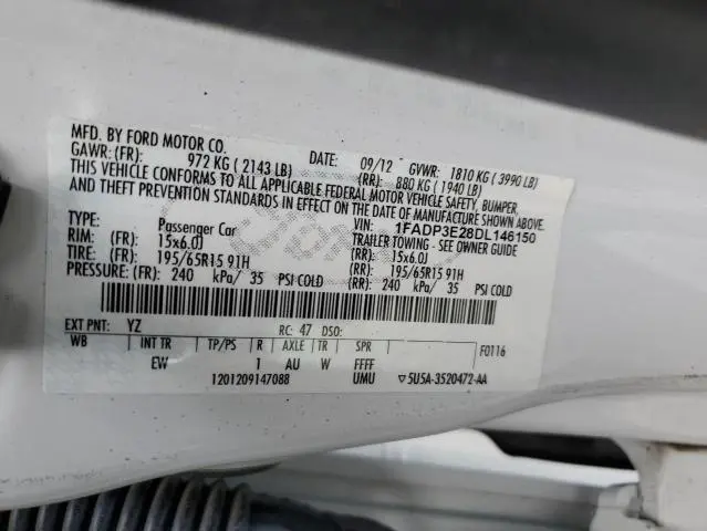 2013 FORD FOCUS S  