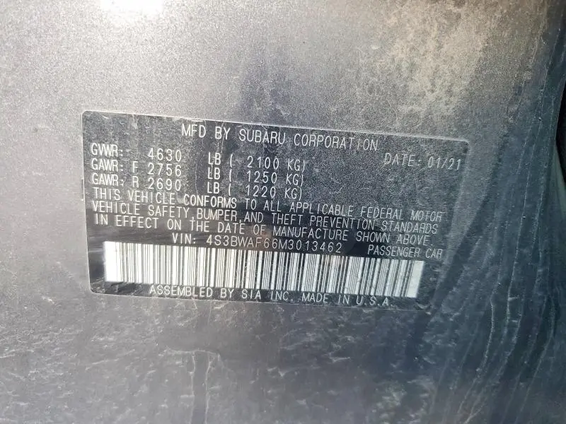 2021 SUBARU LEGACY PREMIUM  