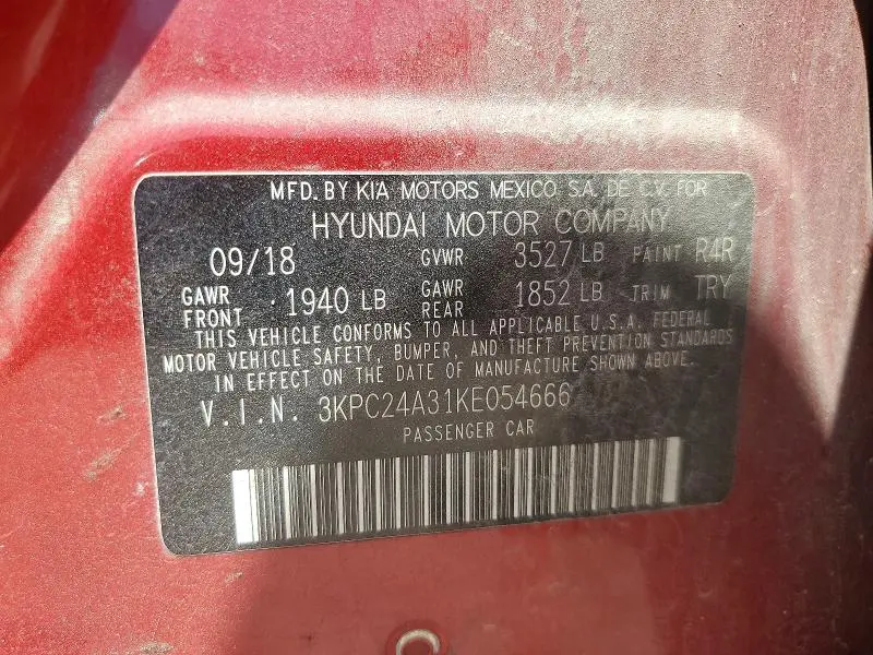 2019 HYUNDAI ACCENT SE  