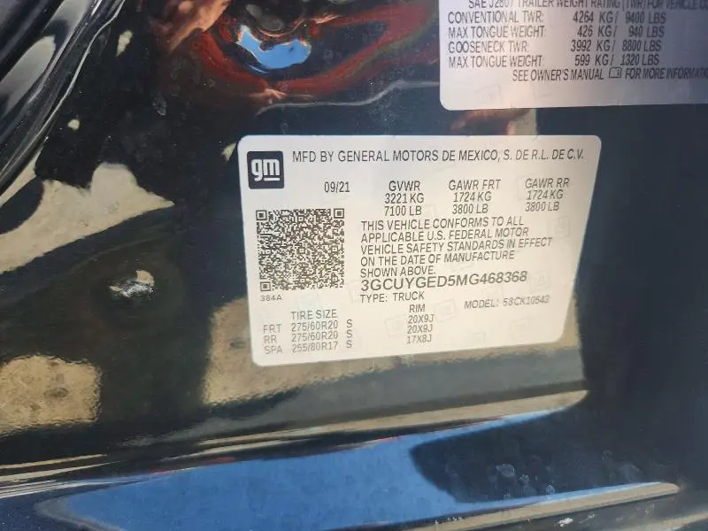2021 CHEVROLET SILVERADO K1500 LTZ  