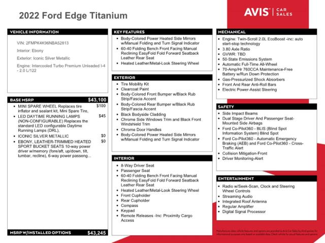 2022 FORD EDGE TITANIUM